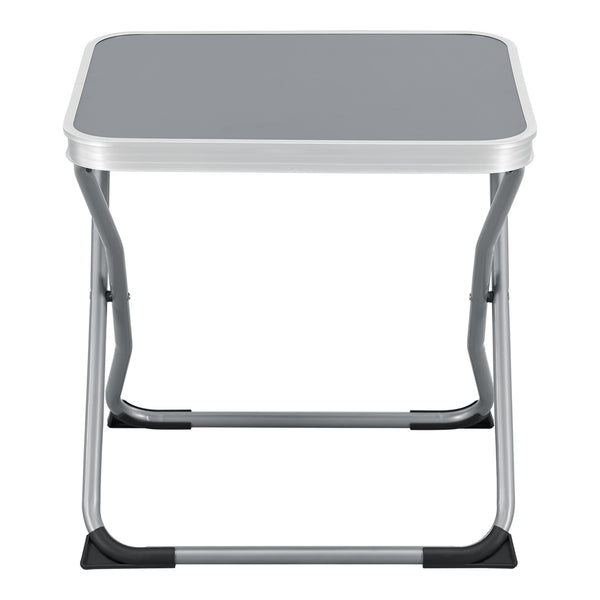 Tabouret et table de camping 2 en 1 Barete 47 x 47 x 37 cm gris [en.casa]