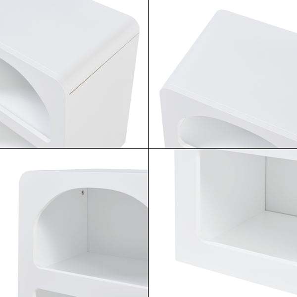 Table d'appoint Vågå 45x40x30 cm Blanc [en.casa]