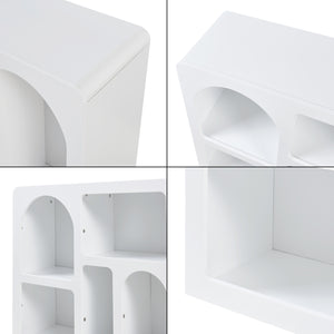 Buffet Vågå avec compartiments ouverts 110x30x70 cm Blanc [en.casa]