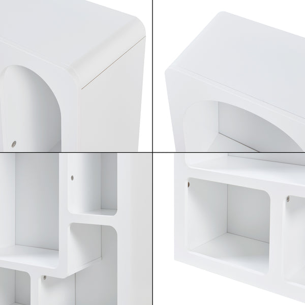 Étagère sur pied Vågå 80x60x24 cm Blanc [en.casa]