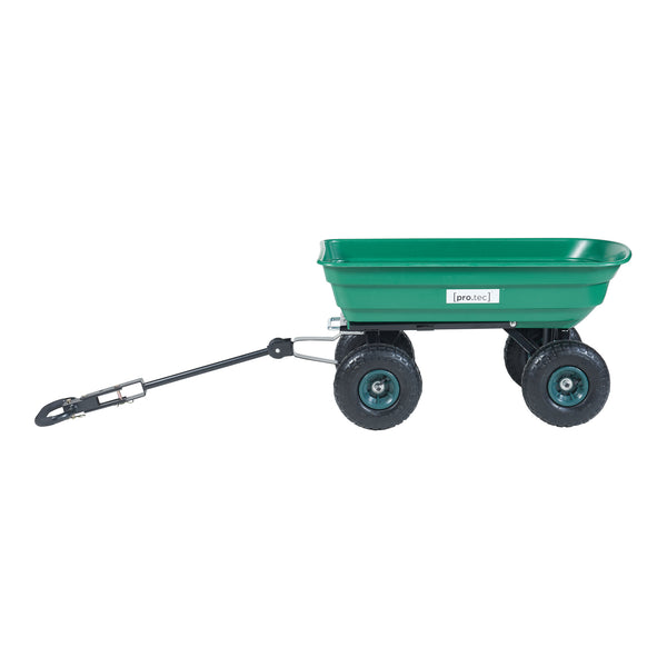 Chariot de jardin Corfinio benne basculante capacité de charge 250 kg vert noir pro.tec