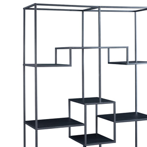 Étagère autoportante Råde 180 x 100 x 35 cm noir [en.casa]