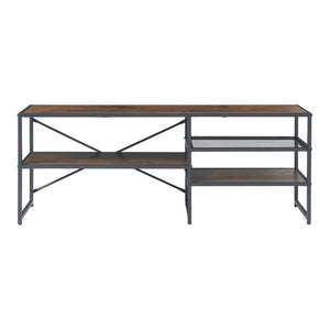 Meuble TV Västiarharg 120 x 30 x 46 cm noir effet noyer [en.casa]