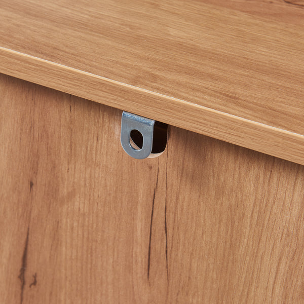 Table de chevet Varkaus 55x43x40cm aspect chêne [en.casa]