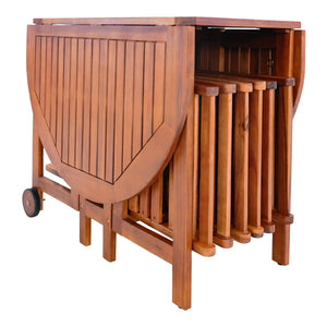 Ensemble de meubles de jardin 7 pièces Acerenza bois d'acacia naturel Certifié FSC® [en.casa]