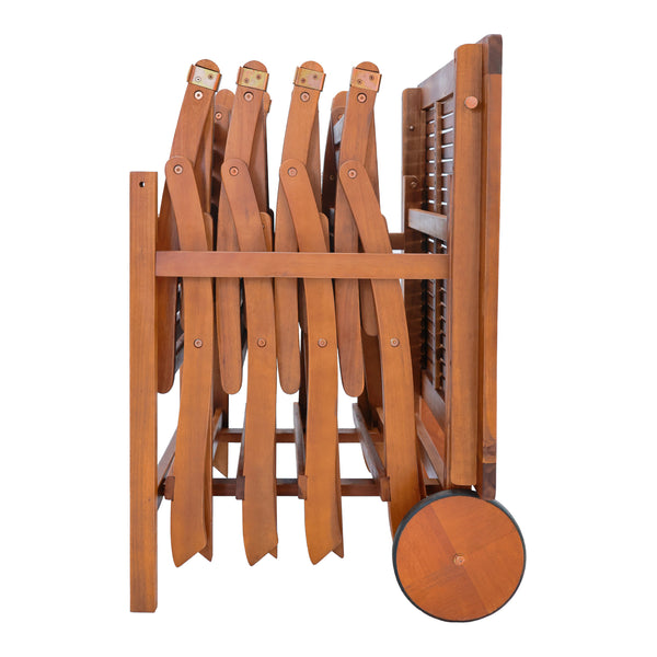 Ensemble de mobilier de jardin Ancarano 5 pièces Bois d'acacia certifié FSC® [en.casa]