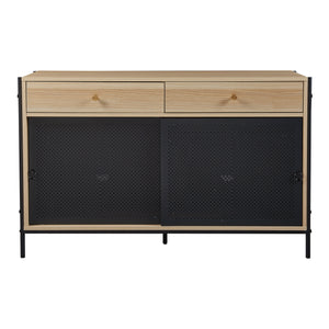 Meuble TV Tysnes 120x40x75 cm Chêne/Noir [en.casa]