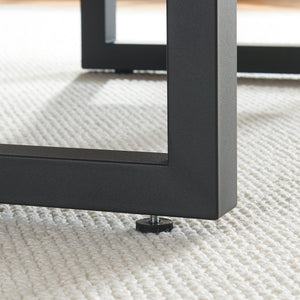 Ensemble de 2 pieds de table Lunderskov 35x50cm Noir [en.casa]