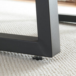 Ensemble de 2 pieds de table Marstal 42x40cm Noir [en.casa]