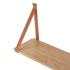 Ensemble d'étagères murales Utsira 48/60 x 20 x 30 cm 2 pièces aspect chêne/marron [en.casa]