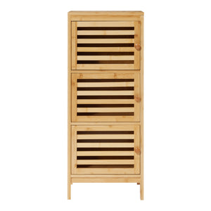 Armoire d'appoint Ypäjä 82 x 33 x 27cm bambou naturel [en.casa]