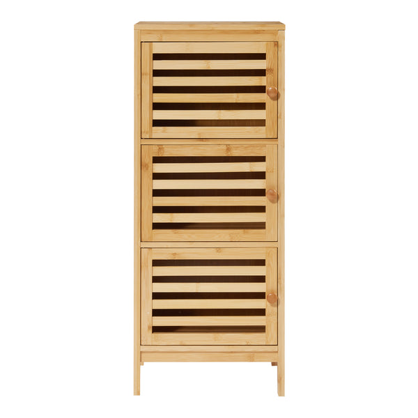 Armoire d'appoint Ypäjä 82 x 33 x 27cm bambou naturel [en.casa]