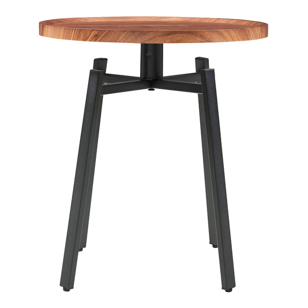 Table d'appoint Mippeena 54xØ50 cm Noir/Noyer [en.casa]