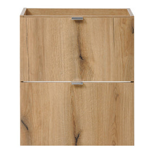 Meuble-lavabo Skelbolu 50x57x39 cm Miroir LED Aspect chêne [en.casa]