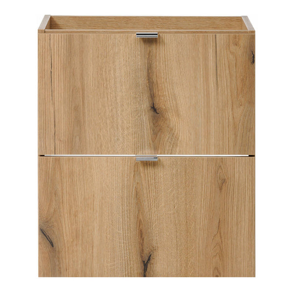 Meuble-lavabo Skelbolu 50x57x39 cm Miroir LED Aspect chêne [en.casa]