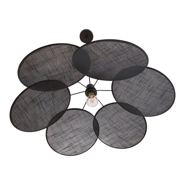 Suspension Blackwood métal/textile noir [lux.pro]