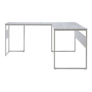 Bureau Karlstang en L 166x120x75 cm Gris clair [en.casa]