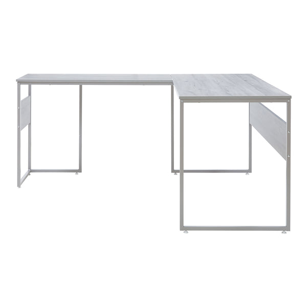 Bureau Karlstang en L 166x120x75 cm Gris clair [en.casa]