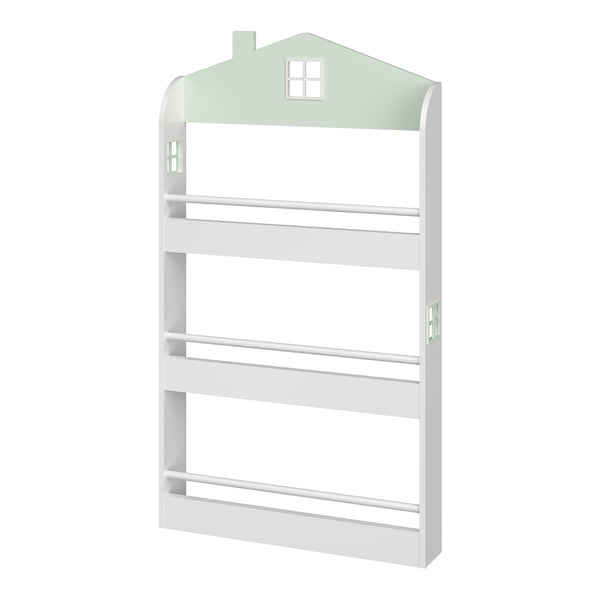 Étagère pour enfants Vipsali 106x60x12 cm Vert menthe/Blanc [en.casa]