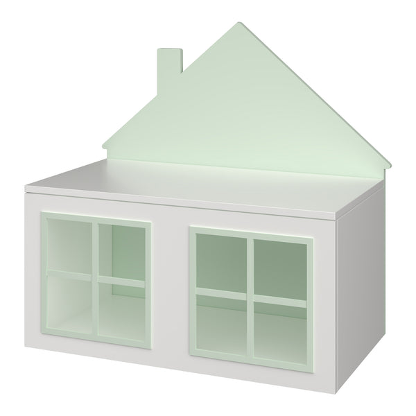 Coffre à jouets Vipsali 56x60x33 cm Vert menthe/Blanc [en.casa]