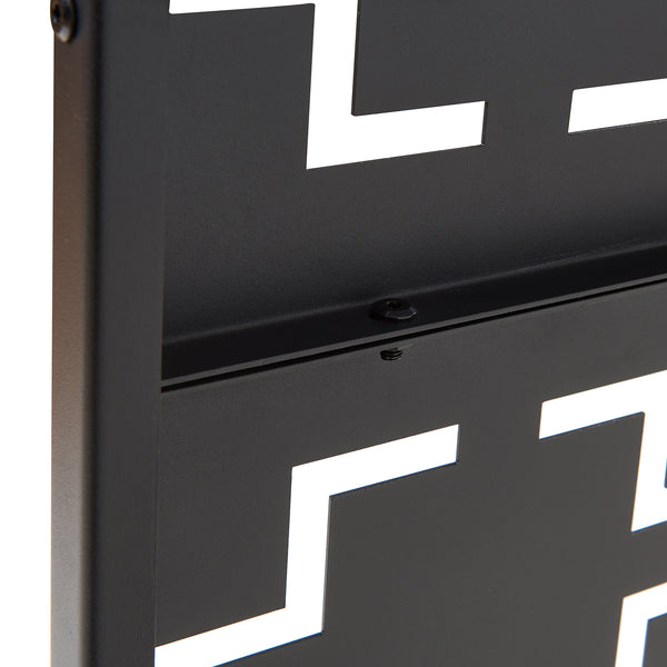 Cloison de séparation Aaskis acier 200 x 100 x 50 cm noir casa.pro 