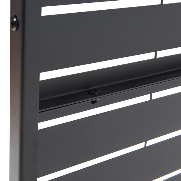 Cloison de séparation Trolu acier 200 x 100 x 50 cm noir casa.pro 