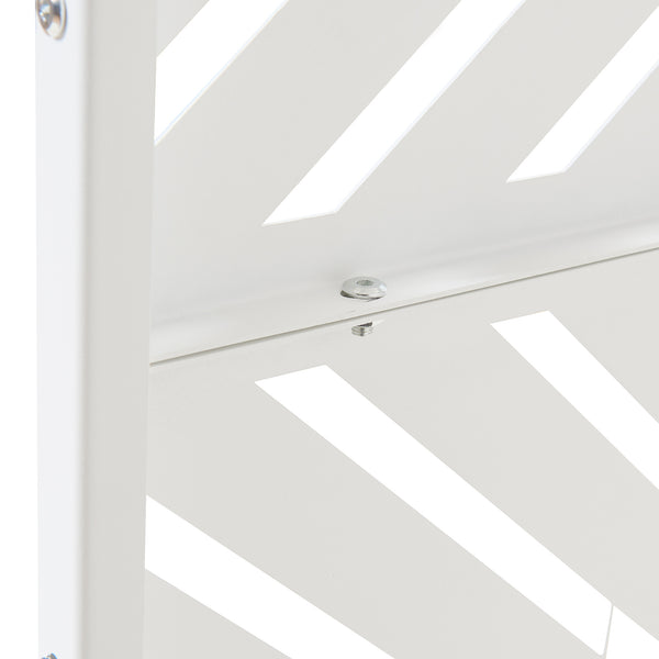 Cloison de séparation Kekan acier 200 x 100 x 50 cm blanc casa.pro 