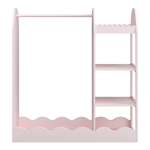 Porte-manteau pour enfants Vestnes avec miroir 100x94x38 cm Cotton Candy [en.casa]