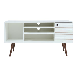 Meuble TV Vare 130x40x66 cm Blanc [en.casa]