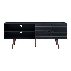 Meuble TV Vare 160 x 40 x 66 cm noir [en.casa] 