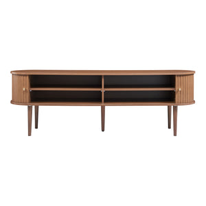 Meuble TV Mapia 166 x 40 x 55 cm effet noyer [en.casa]