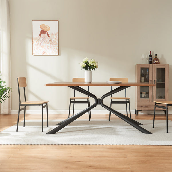 Structure de table Havosanlurg acier 160x70x72 cm noir [en.casa]