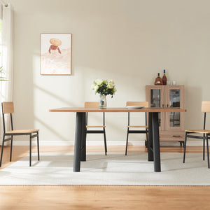 Ensemble de 2 pieds de table Hullem en acier 72x70x10 cm noir [en.casa]