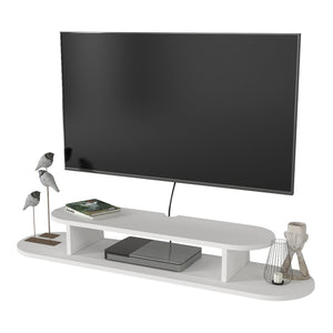 Meuble TV suspendu Targema 120x30x16 cm Blanc [en.casa]
