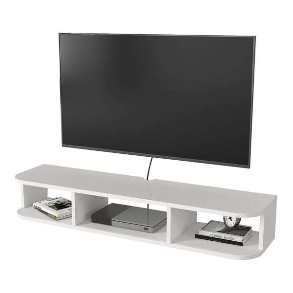 Meuble TV Oundsvas mural 120 x 30 x 19 cm blanc [en.casa] 