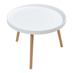 Table basse Bongard Ø60x45 cm Blanc [en.casa]