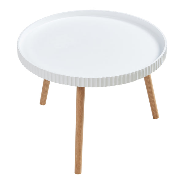Table basse Bongard Ø60x45 cm Blanc [en.casa]