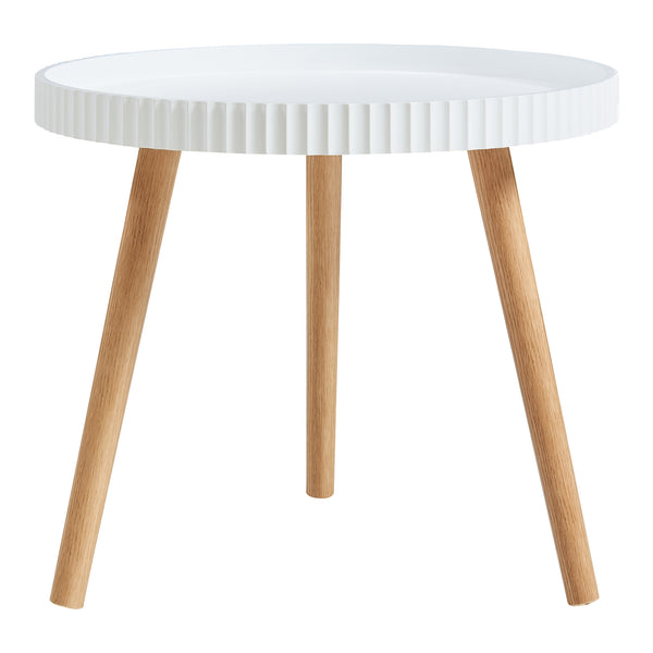 Table d'appoint Bongard Ø50x45 cm Blanc [en.casa]