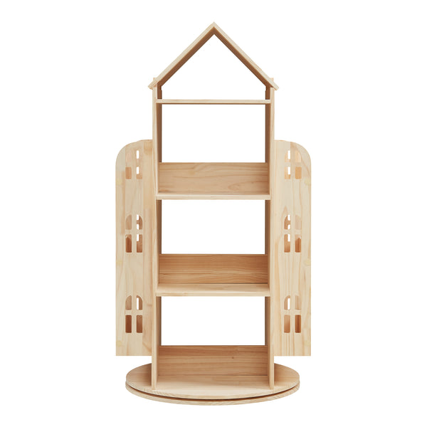 Étagère tournante pour enfants Sanköre 122x64x43 cm Bois de pin naturel [en.casa]