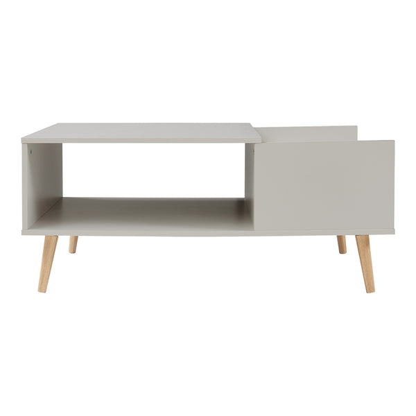 Table basse Hallevil avec tiroir 106 x 59 x 44 cm blanc [en.casa]