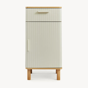 Armoire de salle de bain Ferrersp 80x40x35 cm aspect chêne / couleur sable [en.casa]