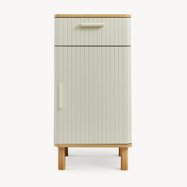 Armoire de salle de bain Ferrersp 80x40x35 cm aspect chêne / couleur sable [en.casa]