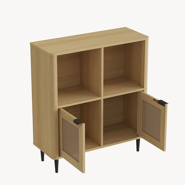 Commode Lukhomso 85 x 75 x 30 cm effet chêne [en.casa]