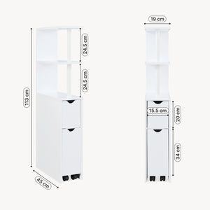 Étagère de salle de bain Fadeskimma 113 x 19 x 45 cm blanc [en.casa]