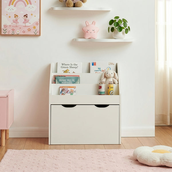 Bibliothèque pour enfant Sirlstalo 70 x 63 x 30 cm blanc [en.casa]