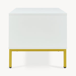Table basse Reyri 80 x 45 x 42 cm blanc / doré