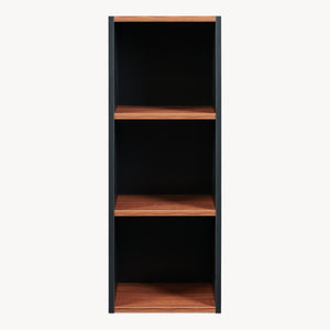 Bibliothèque Trond 80 x 30 x 23 cm noir / effet noyer [en.casa]
