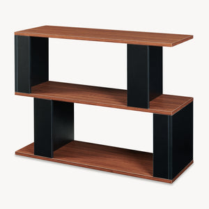 Table d’appoint Trond 80 x 29 x 60 cm noir effet noyer [en.casa]