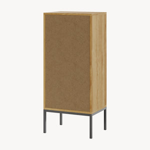 Armoire de salle de bain Marhasa 92 x 40 x 30 cm effet chêne / noir [en.casa]