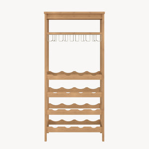 Casier à vin Fillby 100 x 47 x 29 cm bambou naturel [en.casa]